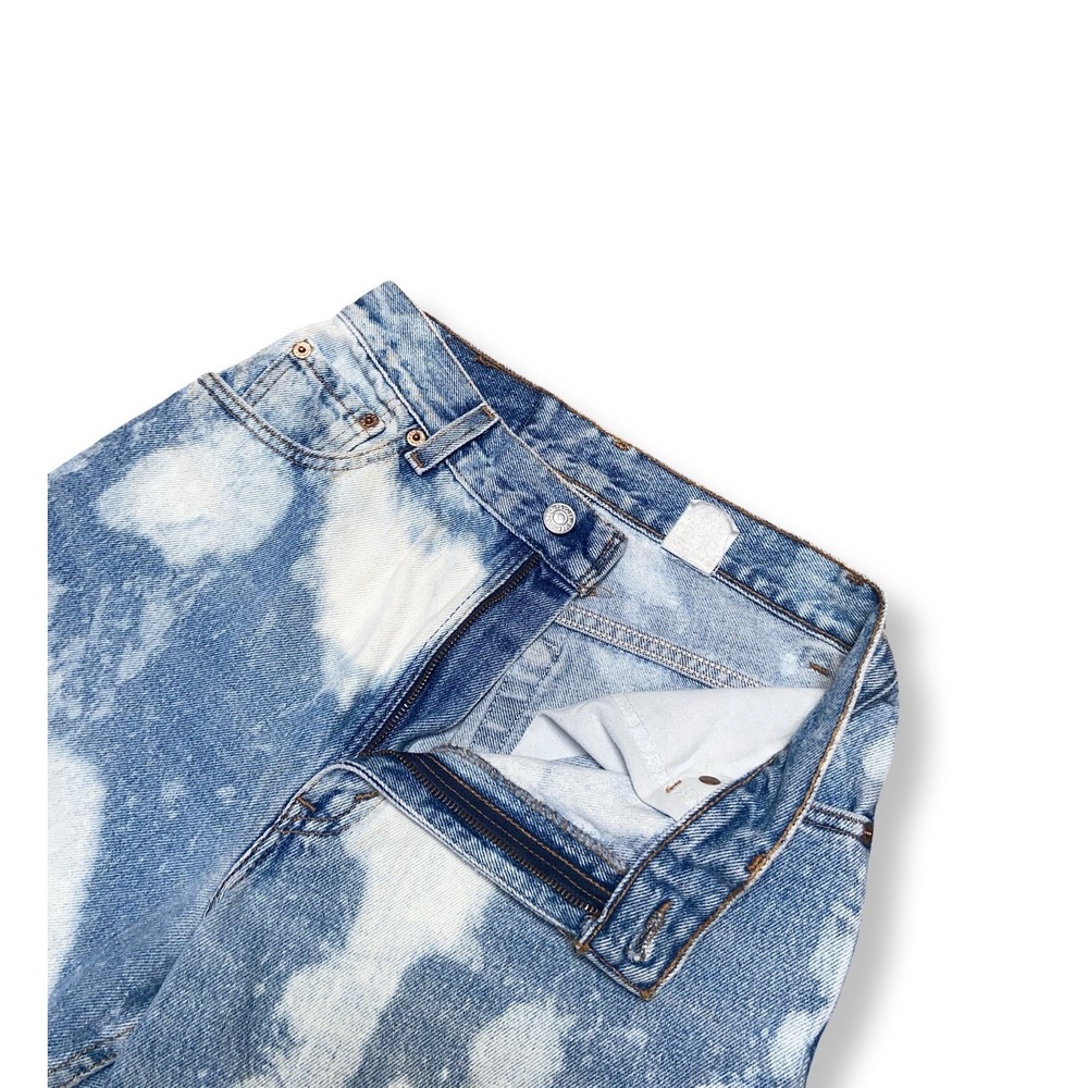 Vintage Levi's Women's Mom Jeans Tapered Size 27x30 Denim Custom Bleach Wash - Picture 7 of 16